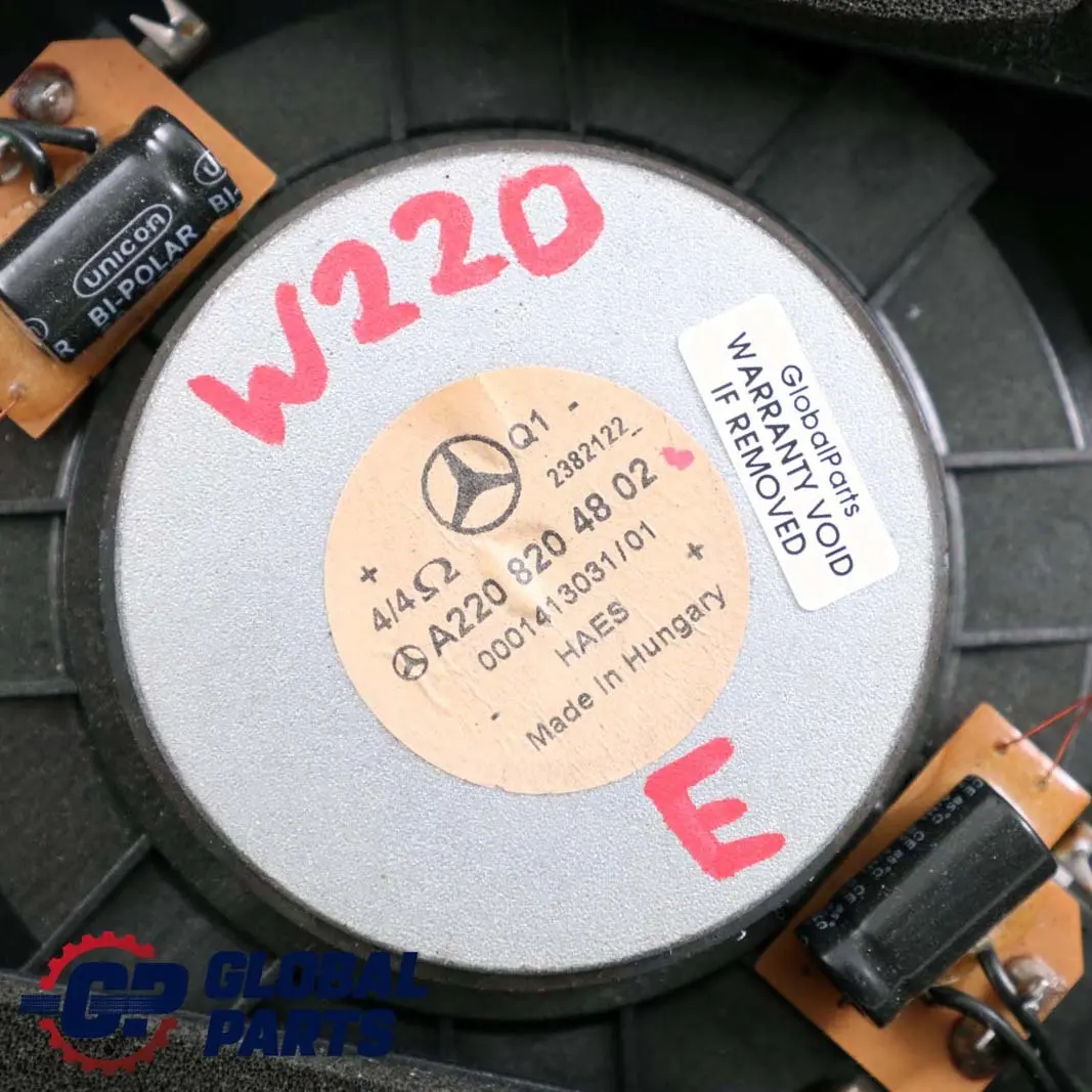 Mercedes W220 Estante Parcela Trasera Altavoz Subwoofer Bose - SKU A2208204802 - Número de pieza A2208204802