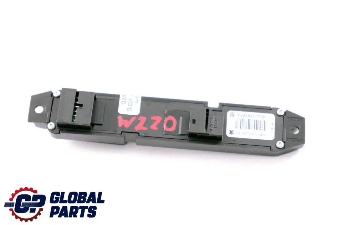 Airbag Off Indicator Light Switch to Mercedes S-Class W220 Passenger with Part number A2208211781 Mercedes S-Class W220 Passenger Airbag Off Indicator Light Switch - SKU A2208211781 - Part number A2208211781