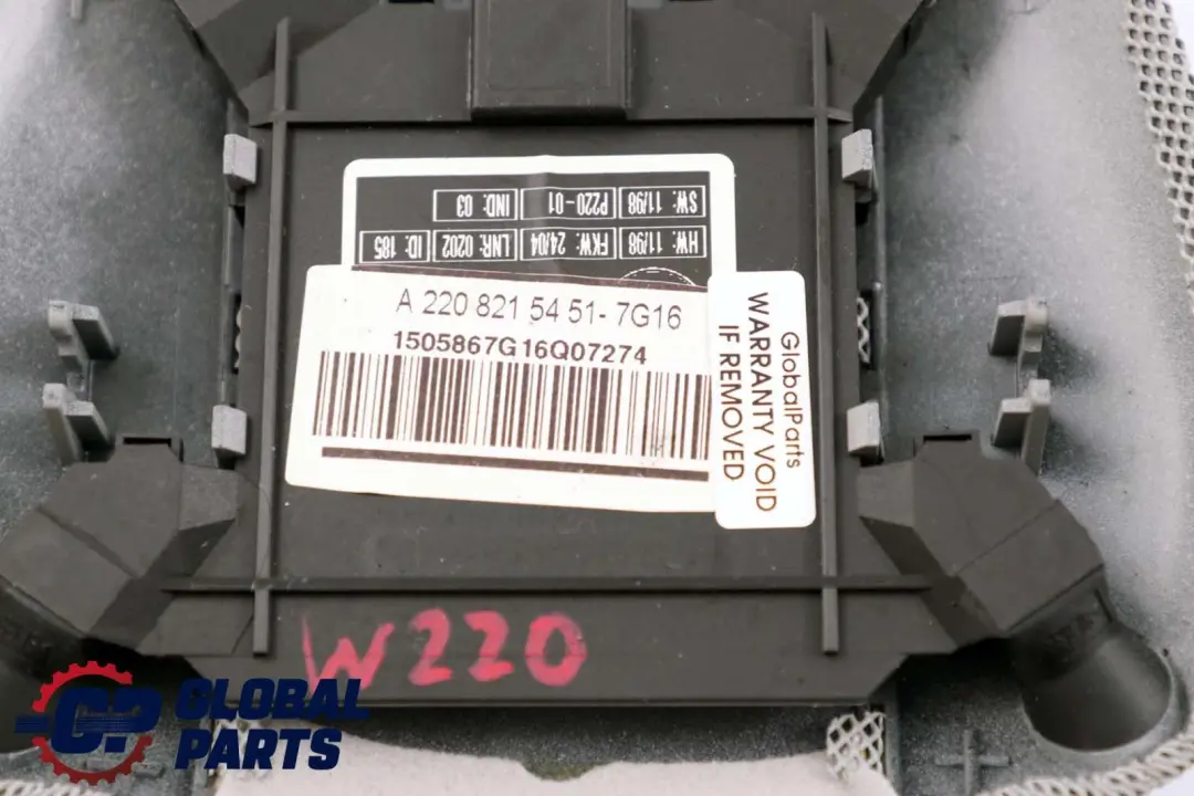 Class C215 W220 Roof Alarm Sensor Cover Trim Grey to Mercedes CL S with Part number A2208215451 Mercedes CL S Class C215 W220 Roof Alarm Sensor Cover Trim Grey - SKU A2208215451 - Part number A2208215451