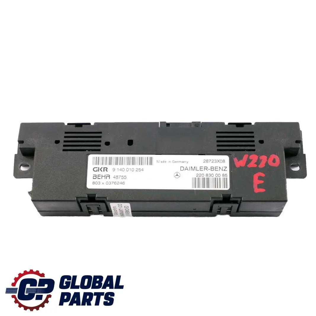Mercedes W220 GKR BEHR GKR BEHR Unidad Control Motor Calefactor ECU - SKU A2208300085 - Número de pieza A2208300085