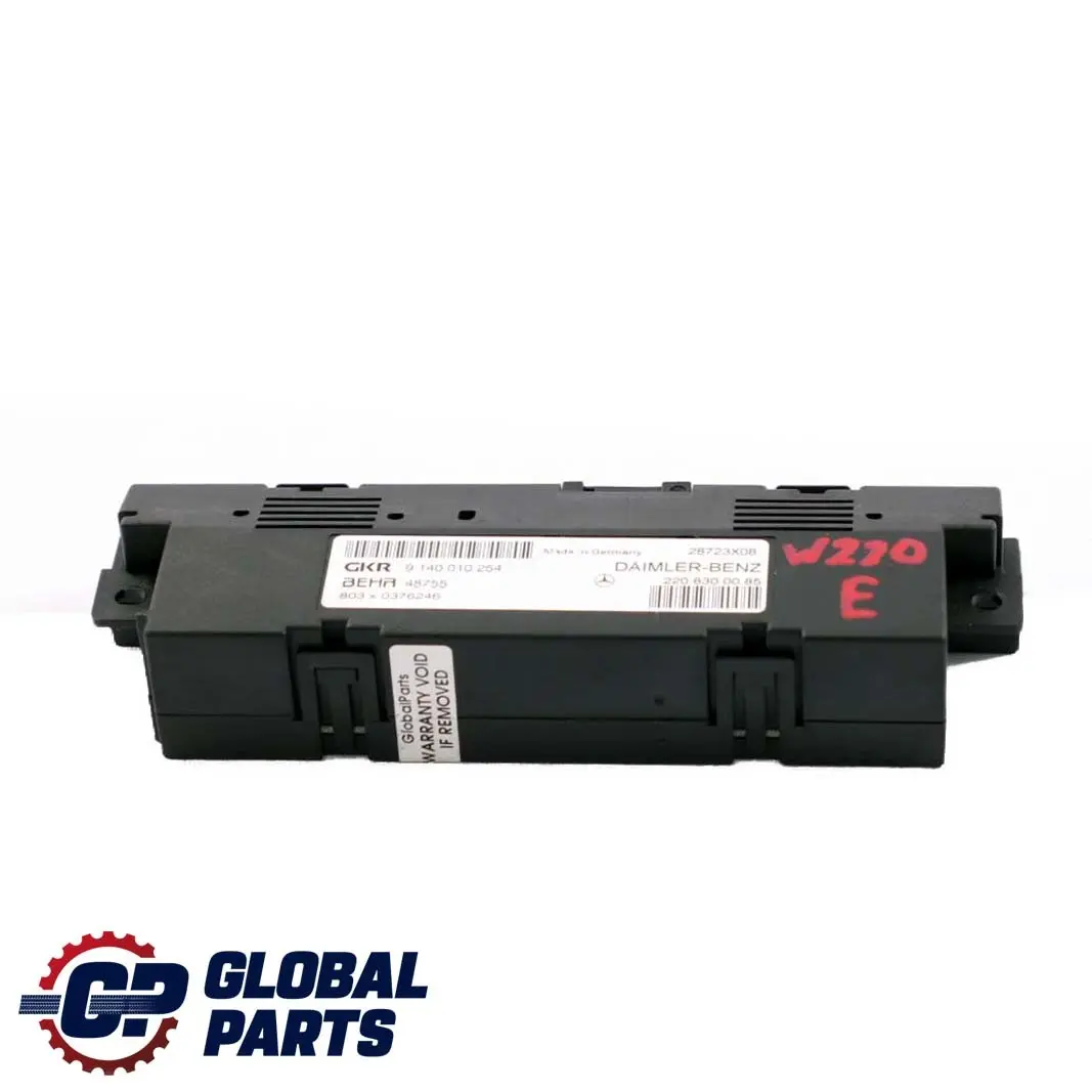 MERCEDES-BENZ CLASSE S W220 L'Air De Chauffage Commande Gkr Behr pour à propos du numéro de pièce A2208300085 MERCEDES-BENZ CLASSE S W220 L'Air De Chauffage Commande Gkr Behr - SKU A2208300085 - Numéro de pièce A2208300085