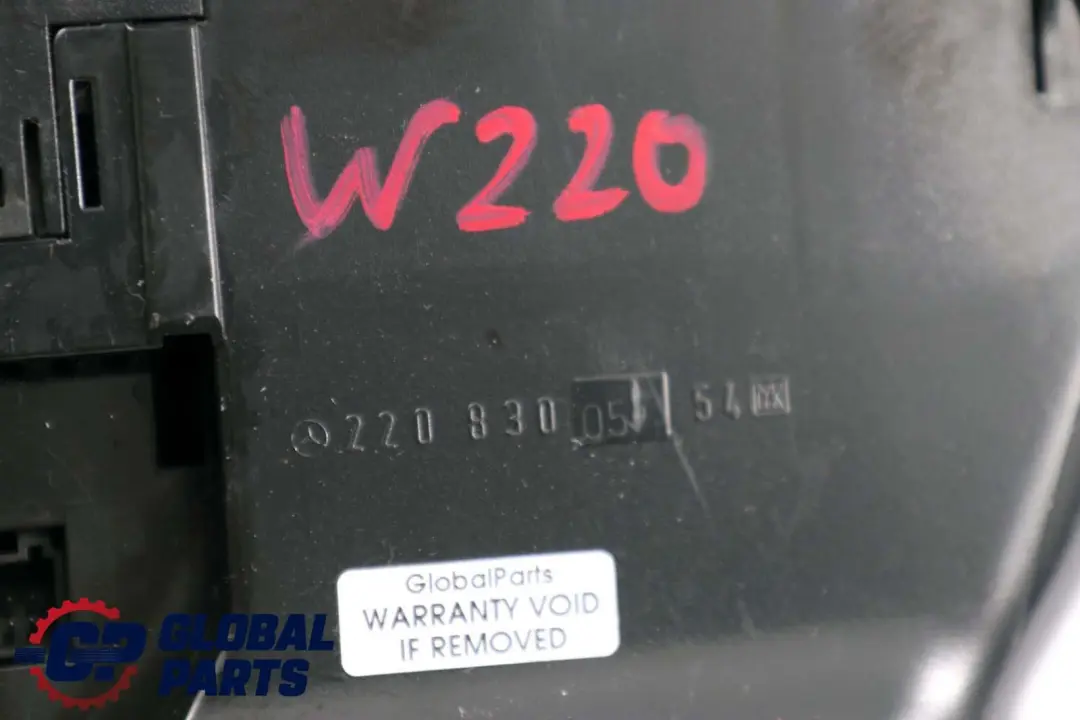 Mercedes-Benz S-Class W220 Dashboard Centre Air Vent Black to with Part number A2208300554 Mercedes-Benz S-Class W220 Dashboard Centre Air Vent Black - SKU A2208300554 - Part number A2208300554