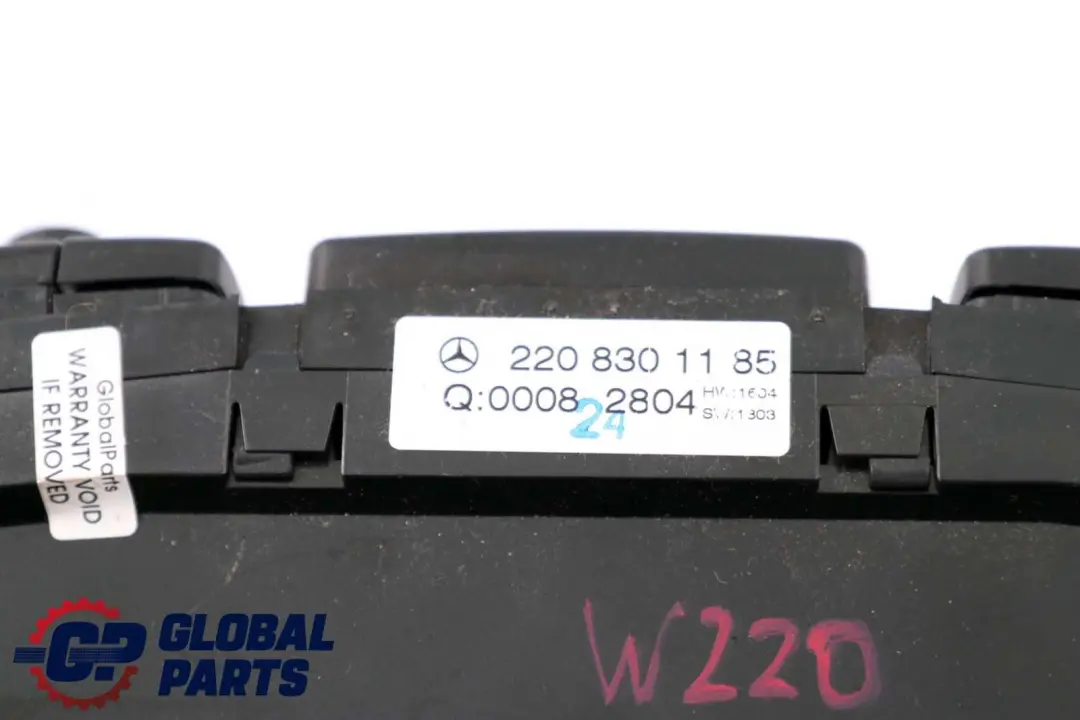 Mercedes-Benz CL S Class C215 W220 Heater Control Unit Switch Panel to with Part number A2208301185 Mercedes-Benz CL S Class C215 W220 Heater Control Unit Switch Panel - SKU A2208301185 - Part number A2208301185