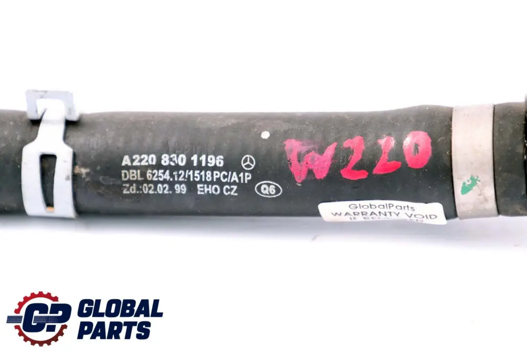  Mercedes-Benz S-Class W220 Diesel Water Coolant Hose Pipe Radiator - SKU A2208301196 - Part number A2208301196
