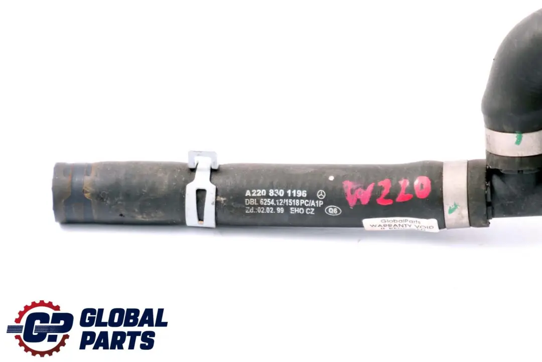 Mercedes-Benz S-Class W220 Diesel Water Coolant Hose Pipe Radiator to with Part number A2208301196 Mercedes-Benz S-Class W220 Diesel Water Coolant Hose Pipe Radiator - SKU A2208301196 - Part number A2208301196