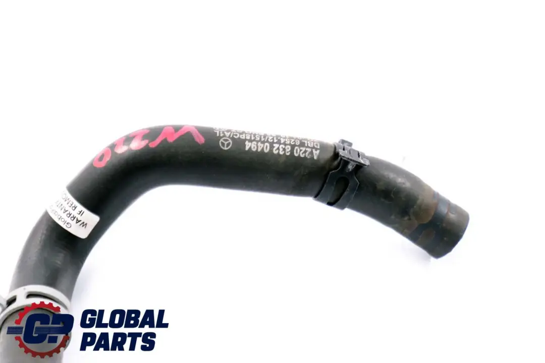  Mercedes-Benz CL S Class C215 W220 Water Coolant Hose Pipe Radiator - SKU A2208320494 - Part number A2208320494