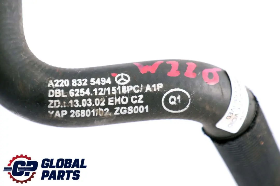  Mercedes-Benz S-Class W220 Diesel Water Coolant Hose Pipe Radiator - SKU A2208325494 - Part number A2208325494