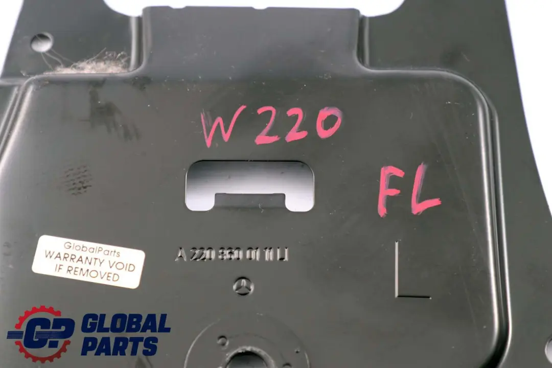 Mercedes-Benz S-Class W220 Front Left N/S Seat Belt Cover Holder to with Part number A2208600111 Mercedes-Benz S-Class W220 Front Left N/S Seat Belt Cover Holder - SKU A2208600111 - Part number A2208600111