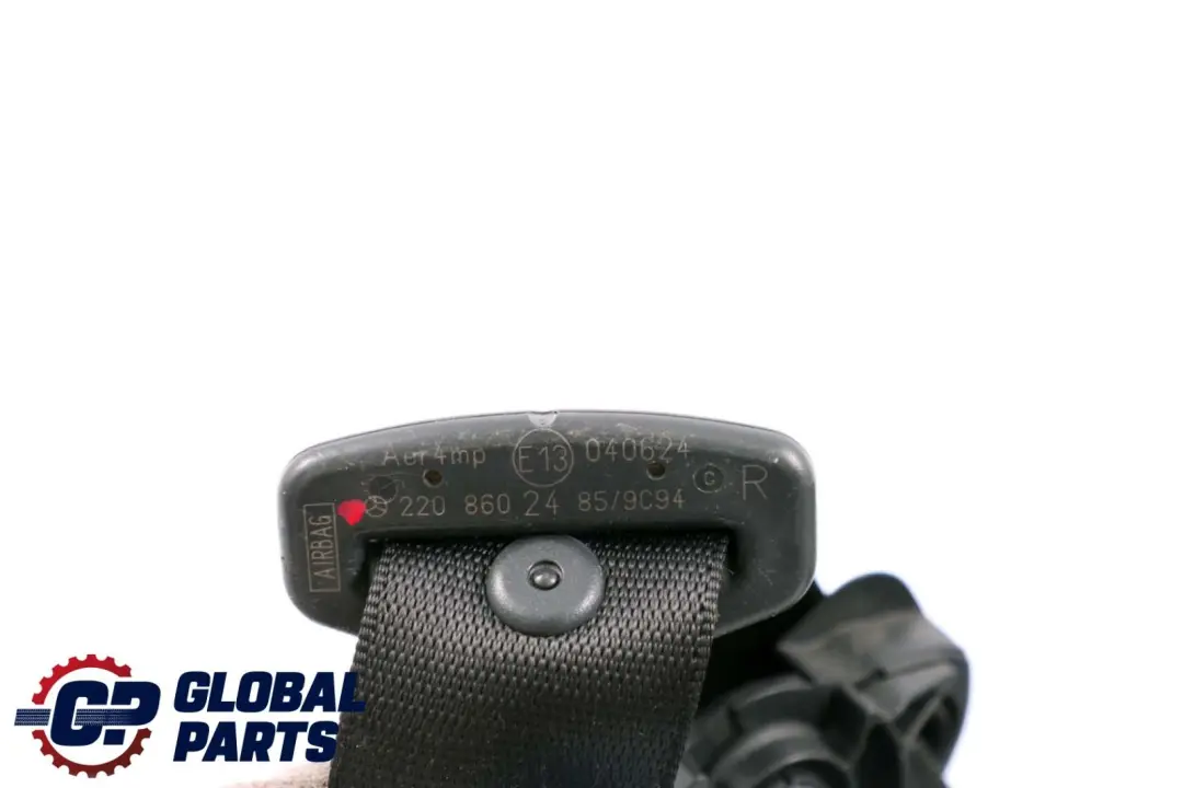 Mercedes-Benz S-Class W220 Front Right O/S Seat Belt Black to with Part number A2208602485 Mercedes-Benz S-Class W220 Front Right O/S Seat Belt Black - SKU A2208602485 - Part number A2208602485