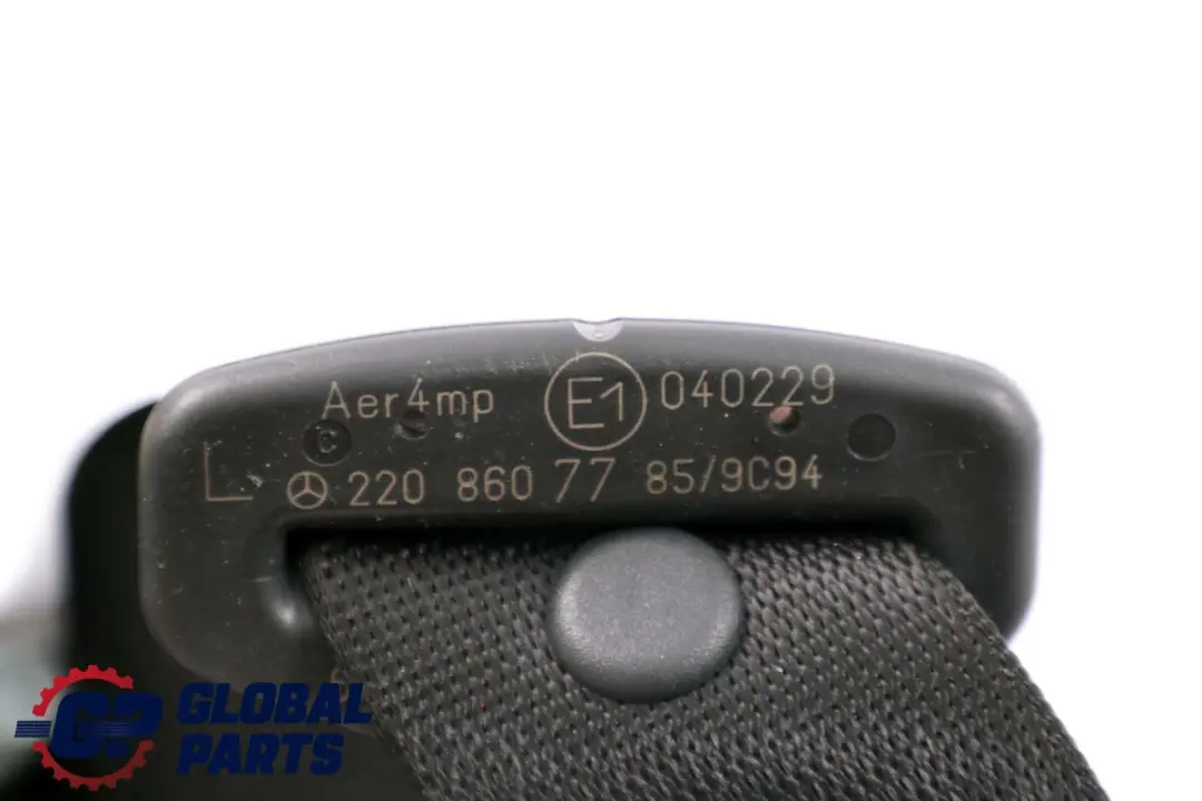  Mercedes-Benz S-Class W220 Rear Left N/S Seat Belt Black - SKU A2208607785 - Part number A2208607785