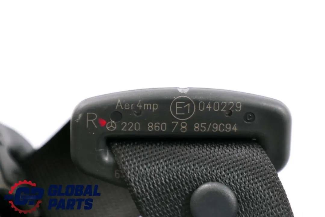 Mercedes-Benz S-Class W220 Rear Right O/S Seat Belt Black to with Part number A2208607885 Mercedes-Benz S-Class W220 Rear Right O/S Seat Belt Black - SKU A2208607885 - Part number A2208607885