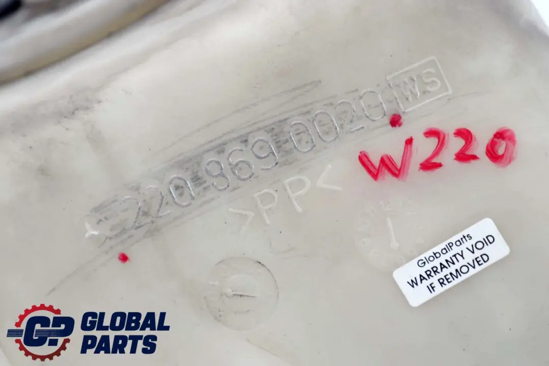 Windscreen Washer Bottle Tank Reservoir to Mercedes CL S C215 W220 with Part number A2208690020 Mercedes CL S C215 W220 Windscreen Washer Bottle Tank Reservoir - SKU A2208690020 - Part number A2208690020