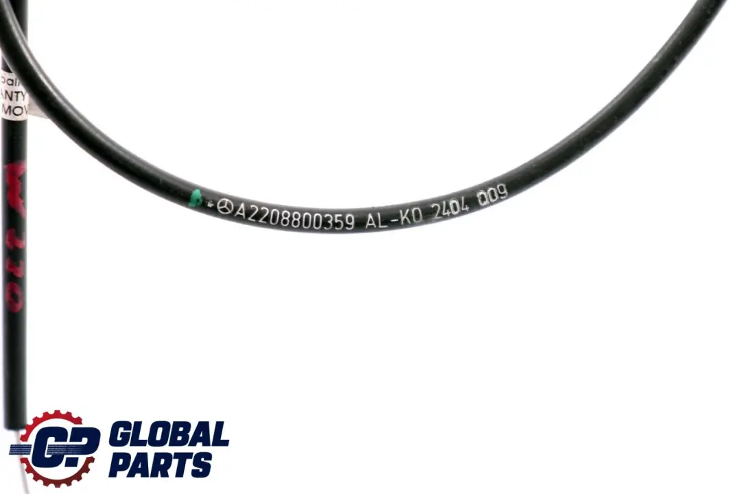 Mercedes-Benz CL S Class C215 W220 Bonnet Hood Lock Release Cable to with Part number A2208800359 Mercedes-Benz CL S Class C215 W220 Bonnet Hood Lock Release Cable - SKU A2208800359 - Part number A2208800359
