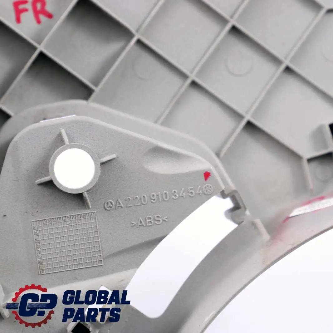 Mercedes-Benz S-Class W220 Front Right O/S Belt Trim Cover Grey to with Part number A2209103454 Mercedes-Benz S-Class W220 Front Right O/S Belt Trim Cover Grey - SKU A2209103454 - Part number A2209103454