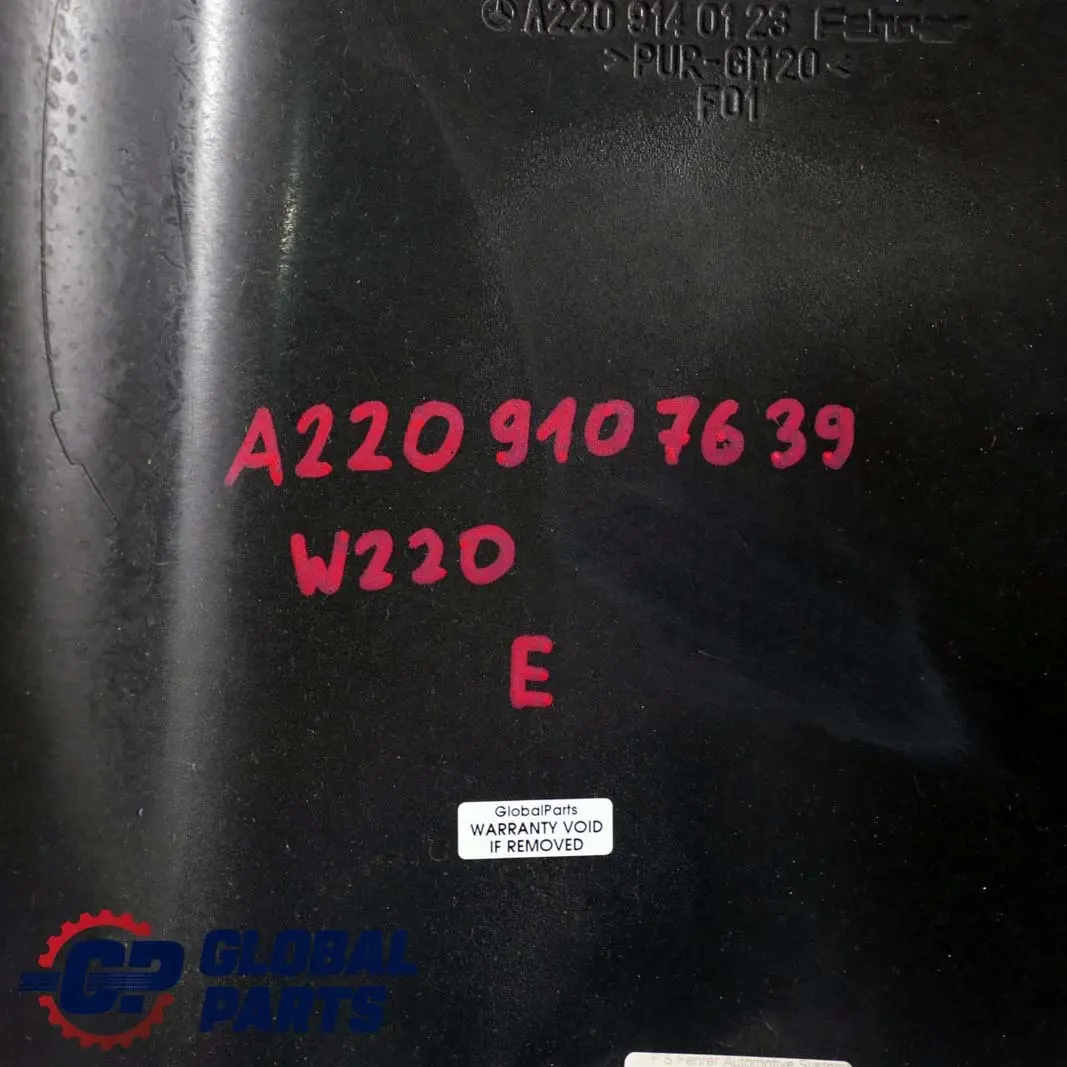 Mercedes W220 Front Seat Backrest Trim Cover Back Panel Leather Grey - SKU A2209107639 - Part number A2209107639