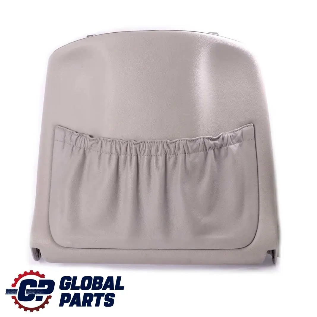 Mercedes W220 Front Seat Backrest Trim Cover Back Panel Leather Grey