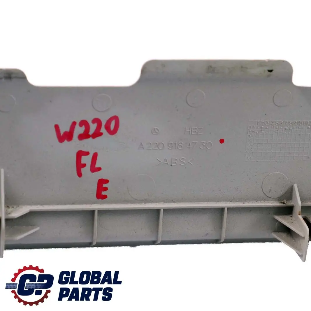 Mercedes-Benz S-Class W220 Front Left N/S Cover Trim Seat Rail Grey to with Part number A2209184730 Mercedes-Benz S-Class W220 Front Left N/S Cover Trim Seat Rail Grey - SKU A2209184730 - Part number A2209184730
