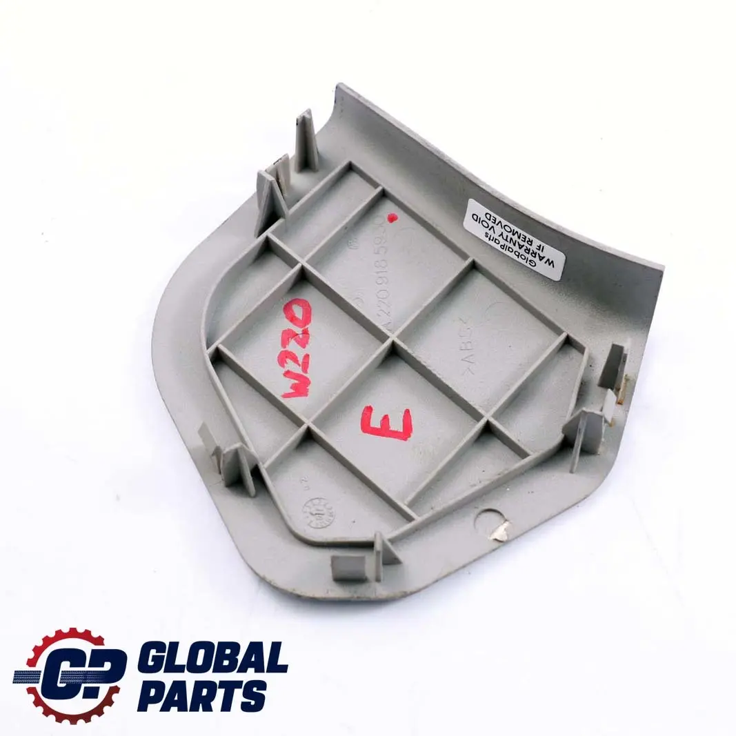 Mercedes-Benz S-Class W220 Front Left N/S Seat Belt Cover Trim Grey  - SKU A2209185930 - Part number A2209185930