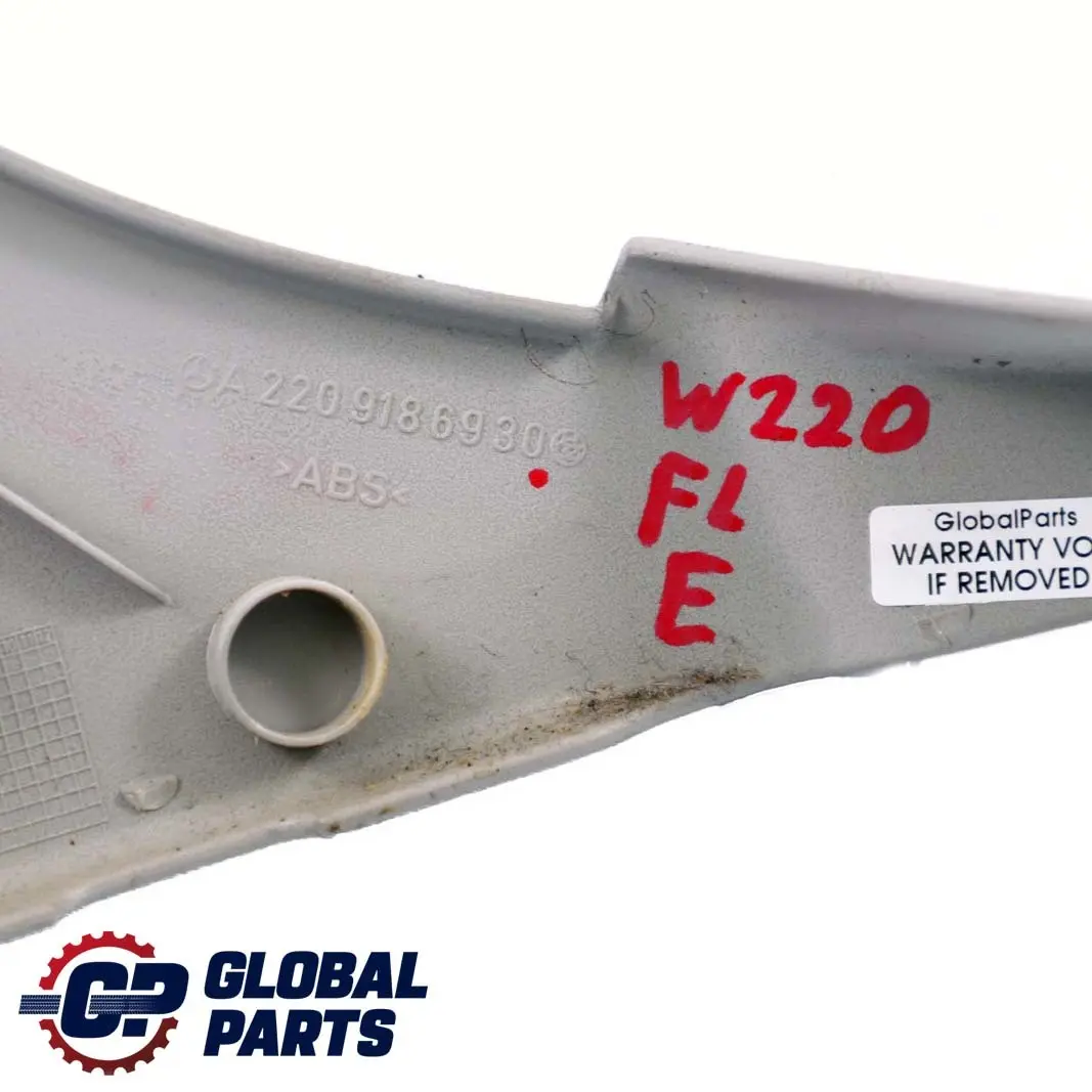 Mercedes-Benz S W220 Tapa Respaldo Montaje Interior Izquierda Gris para con número de pieza A2209186930 Mercedes-Benz S W220 Tapa Respaldo Montaje Interior Izquierda Gris - SKU A2209186930 - Número de pieza A2209186930
