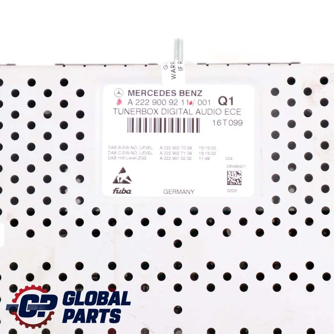 Mercedes W207 A207 W212 Unità Controllo Radio Digitale Satellitare - SKU A2229009211 - Numero di parte A2229009211