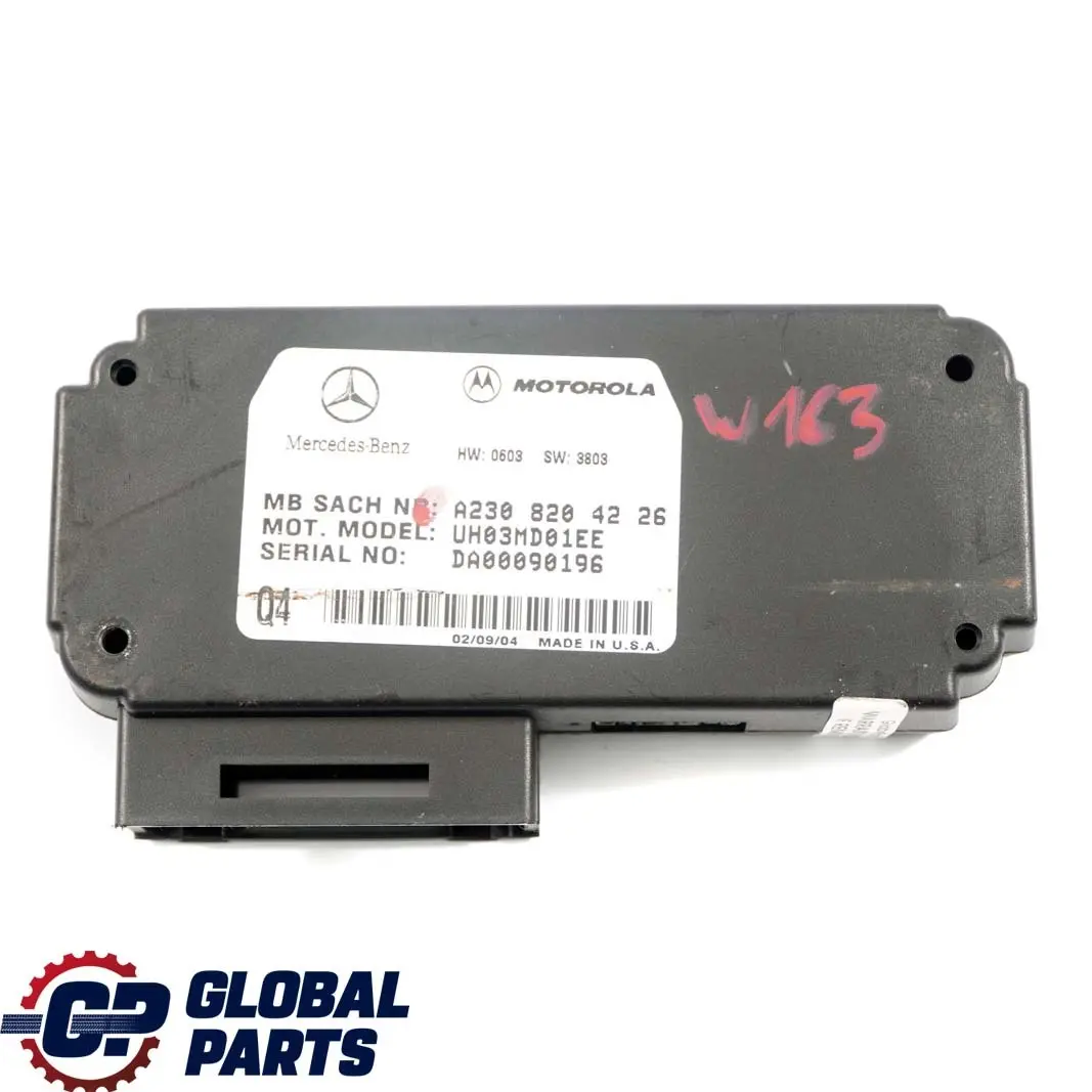 Mercedes-Benz C M Class W163 W203 Motorola Telephone Control Module to with Part number A2308204226 Mercedes-Benz C M Class W163 W203 Motorola Telephone Control Module - SKU A2308204226 - Part number A2308204226