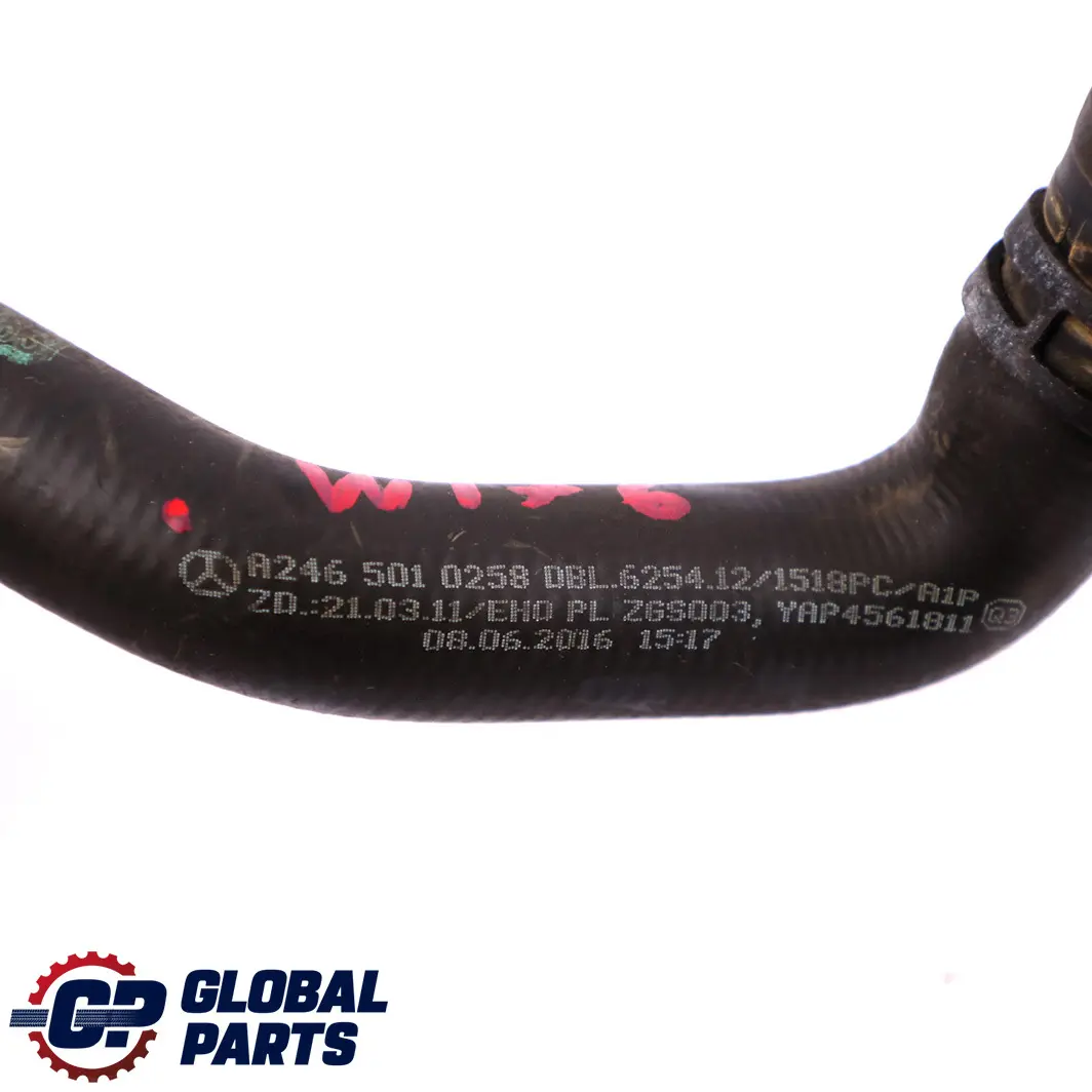 Mercedes W176 Radiator Water Coolant Pipe Hose Line - SKU A2465010258 - Part number A2465010258