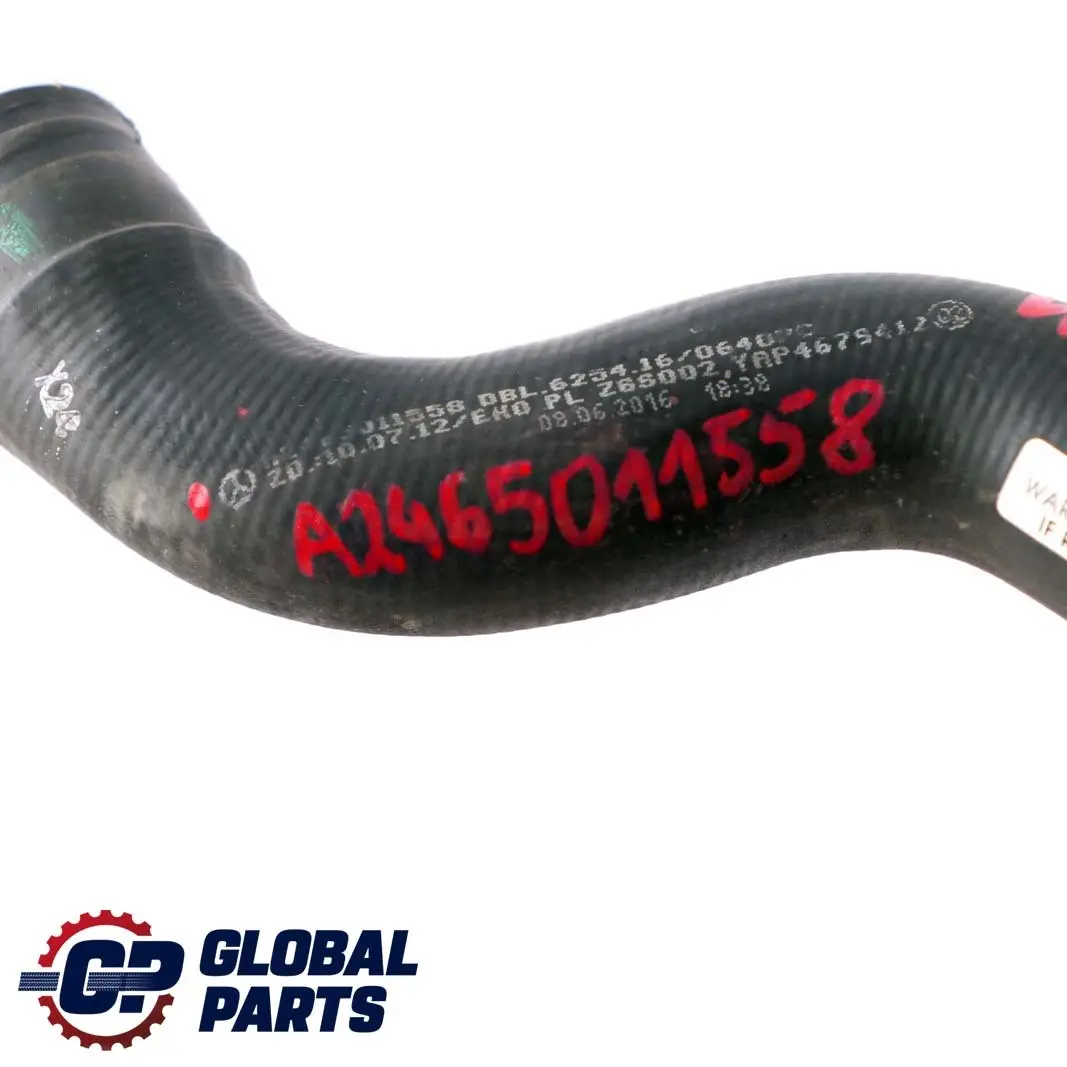  Mercedes-Benz W176 W246 OM607 tubo flessibile acqua refrigerante diesel destra - SKU A2465011558 - Numero di parte A2465011558