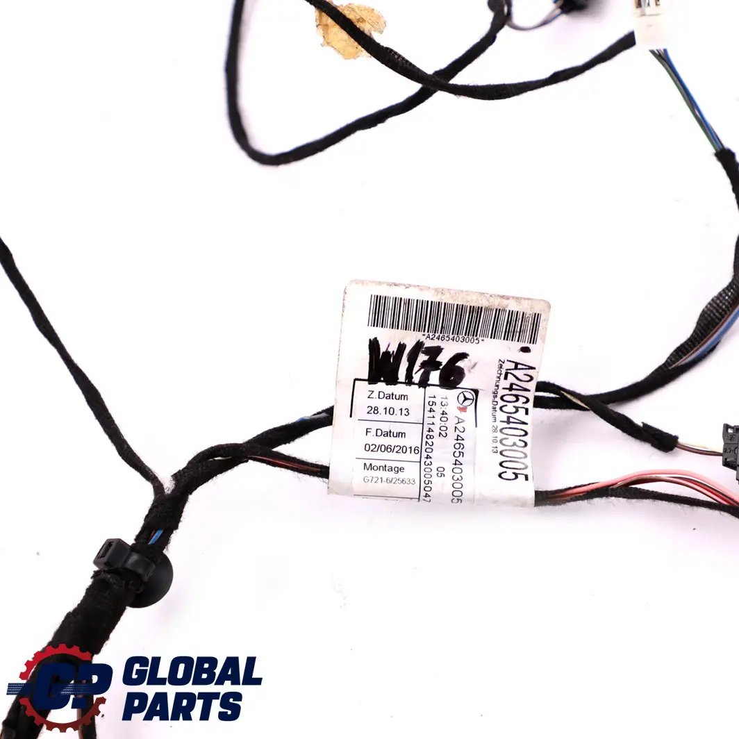Front Right Door Wiring Loom Harness to Mercedes W176 W245 with Part number A2465403005 Mercedes W176 W245 Front Right Door Wiring Loom Harness - SKU A2465403005 - Part number A2465403005