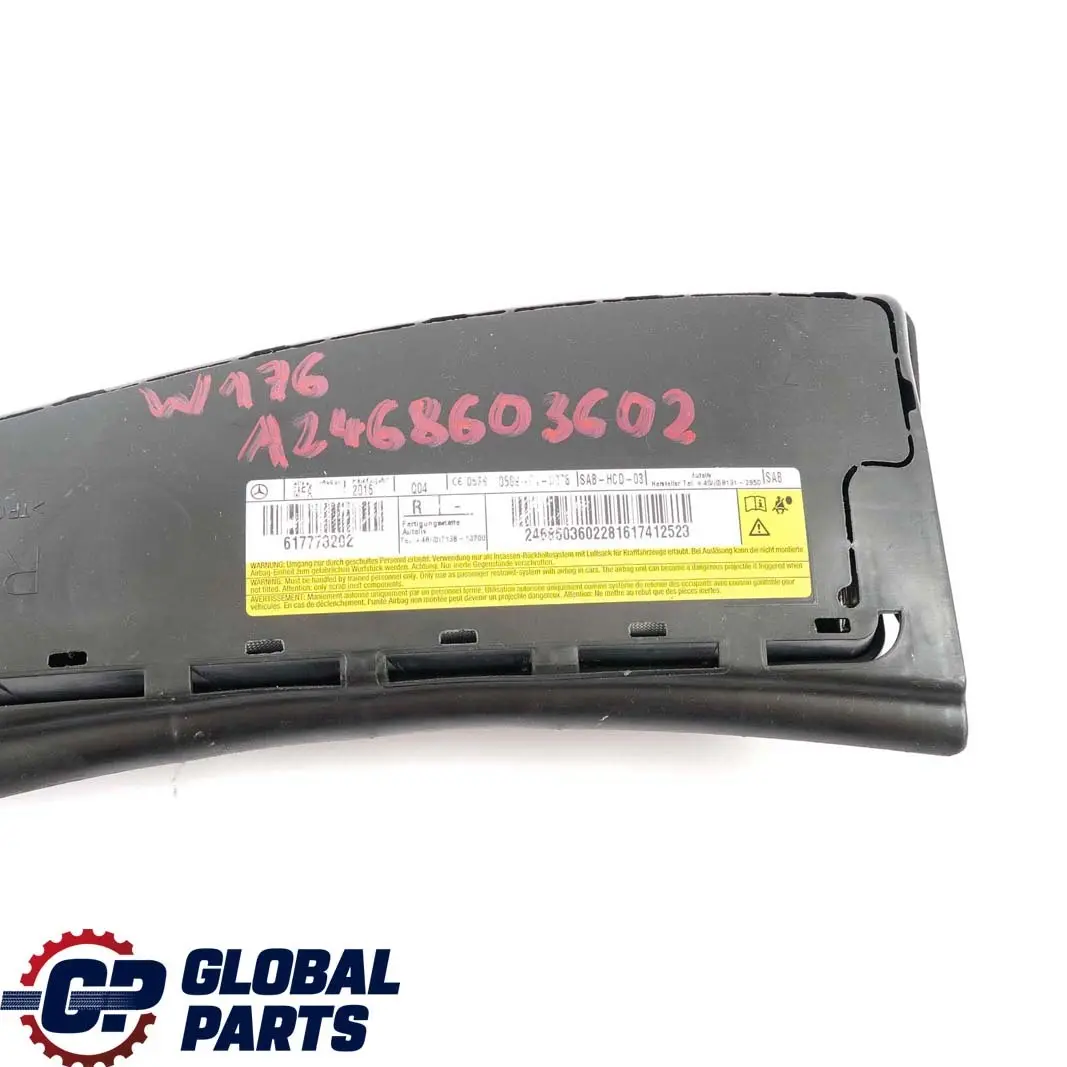 Airbag del asiento delantero derecho para Mercedes W176 C117 con número de pieza A2468603602 Mercedes W176 C117 Airbag del asiento delantero derecho - SKU A2468603602 - Número de pieza A2468603602