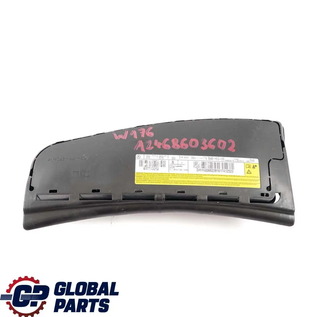 Mercedes-Benz A CLA W176 C117 Front Right Seat Side Airbag O/S to with Part number A2468603602 Mercedes-Benz A CLA W176 C117 Front Right Seat Side Airbag O/S - SKU A2468603602 - Part number A2468603602