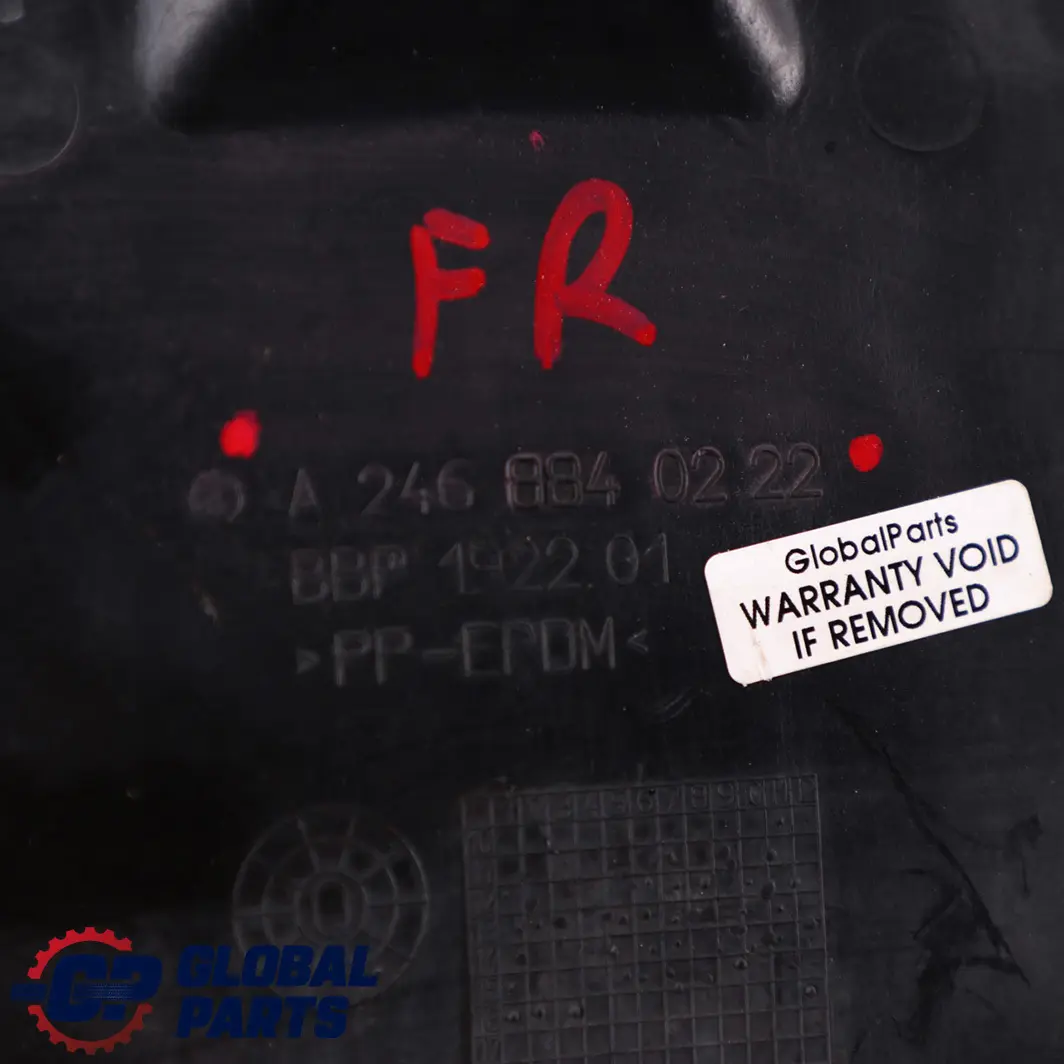 Aile avant Capuchon de passage de roue pour Mercedes A W176 à propos du numéro de pièce A2468840222 Mercedes A W176 Aile avant Capuchon de passage de roue - SKU A2468840222 - Numéro de pièce A2468840222