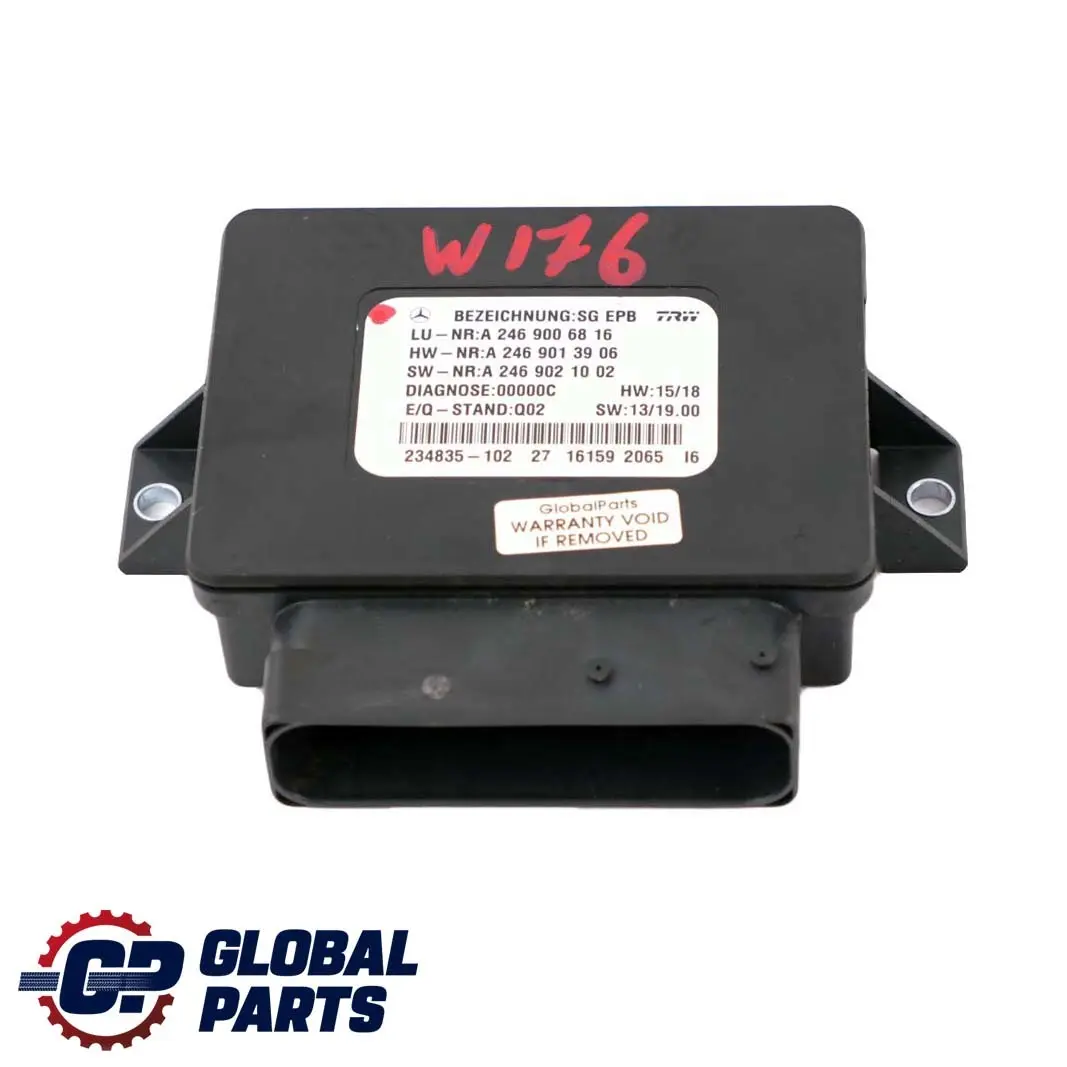  Mercedes-Benz A M Class W166 W176 Parking Brake Control Unit Module ECU - SKU A2469004512 - Part number A2469004512