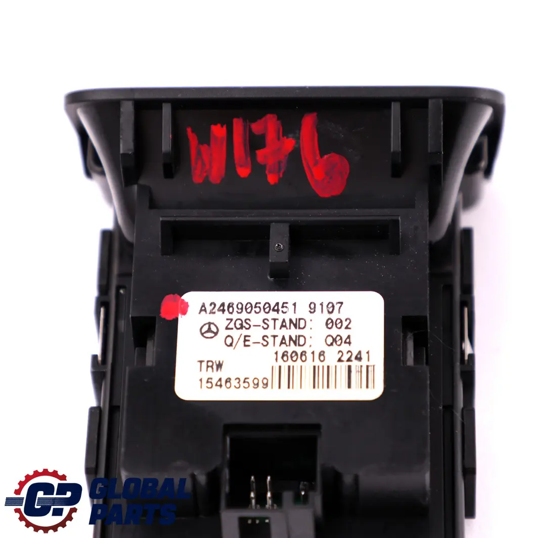 Przełącznik Hamulca Ręcznego do Mercedes W176 W246 o numerze A2469050451 Mercedes W176 W246 Przełącznik Hamulca Ręcznego - SKU A2469050451 - Numer Części A2469050451