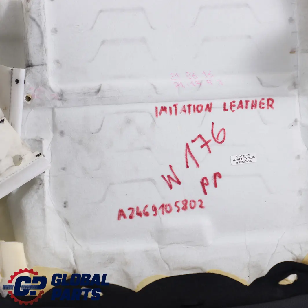  Respaldo Asiento Delantero Mercedes W176 W246 Funda Imitación Cuero Negro - SKU A2469105802 - Número de pieza A2469105802