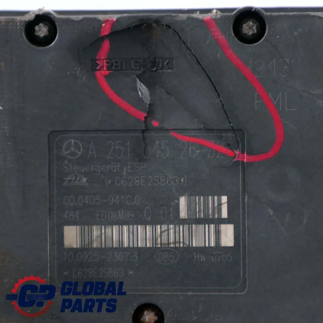 ABS Pompa Freno Idraulico A2515452632 per Mercedes ML W164 con numero di parte A2515454032 Mercedes ML W164 ABS Pompa Freno Idraulico A2515452632 - SKU A2515454032 - Numero di parte A2515454032