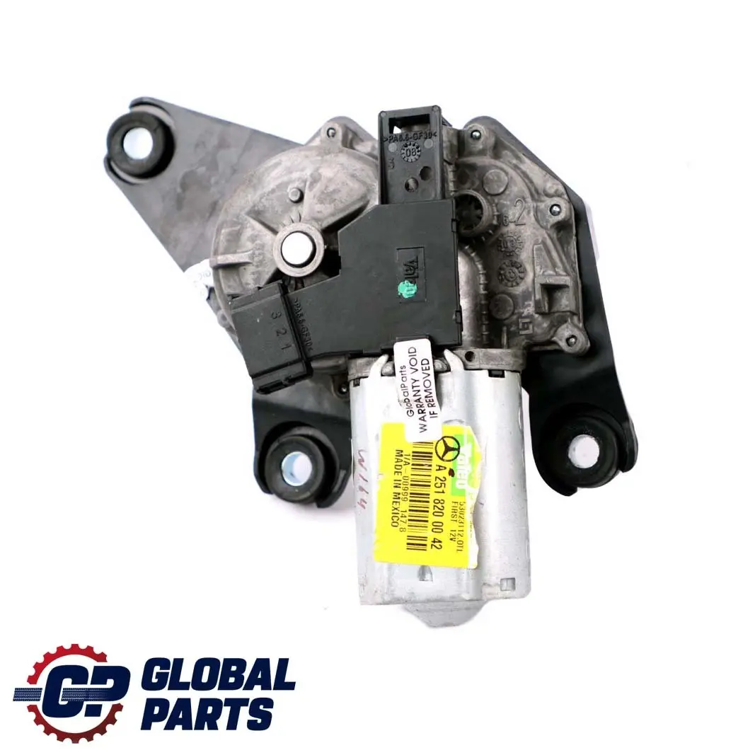 Window Wiper Motor Unit to Mercedes ML GL W164 X164 Rear Tailgate with Part number A2518200042 Mercedes ML GL W164 X164 Rear Tailgate Window Wiper Motor Unit - SKU A2518200042 - Part number A2518200042