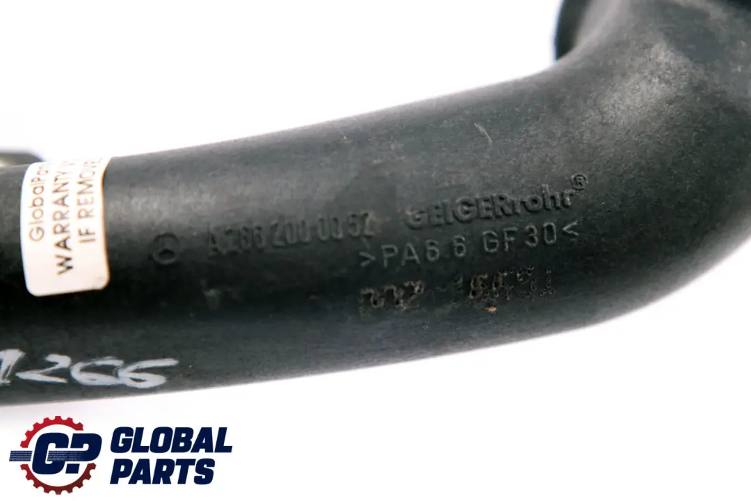 Class W169 M266 Engine Water Coolant Hose Pipe to Mercedes A with Part number A2662000052 Mercedes A Class W169 M266 Engine Water Coolant Hose Pipe - SKU A2662000052 - Part number A2662000052