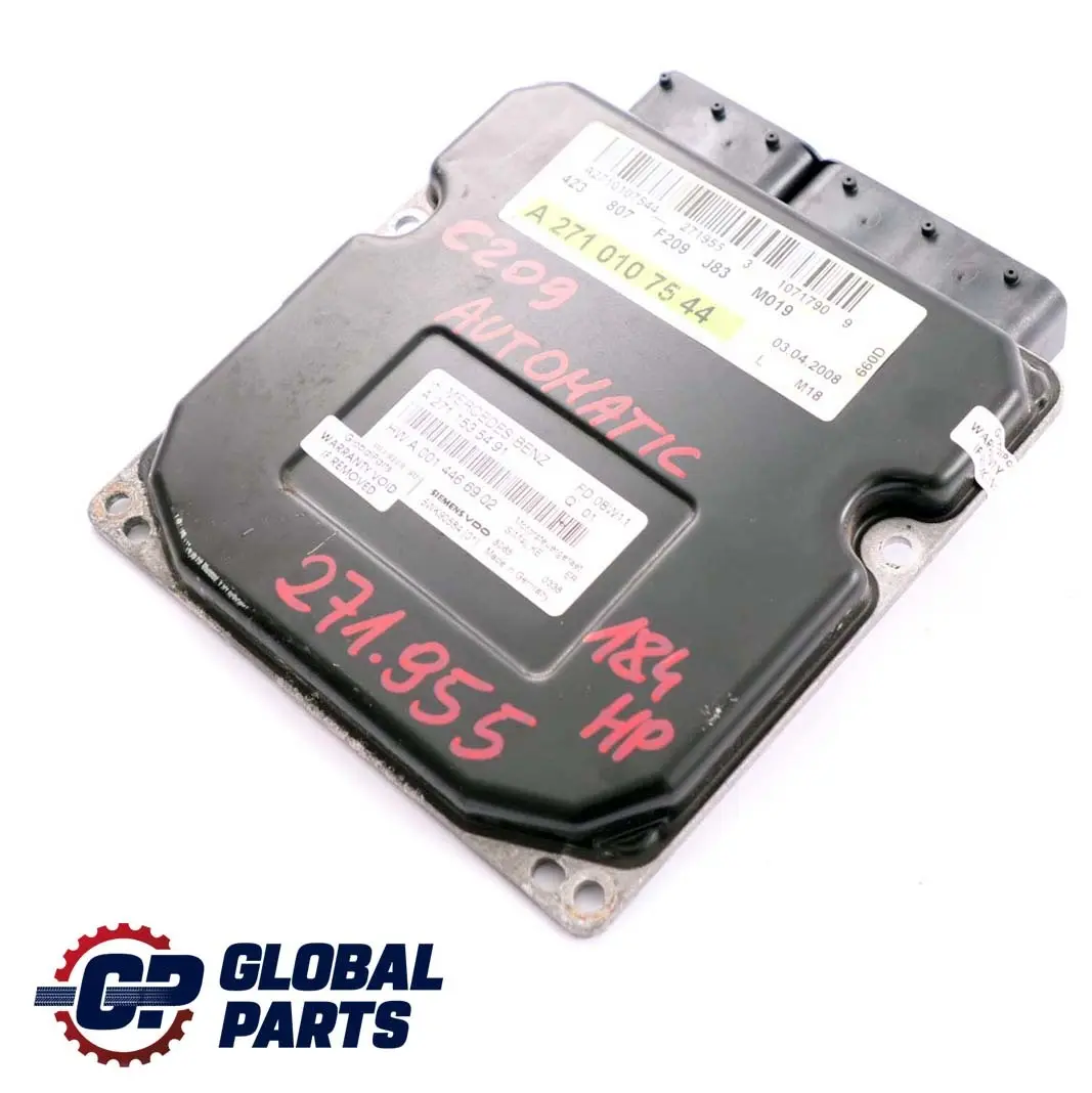 Control Unit Module Automatic to Mercedes W203 W204 W211 C209 Engine with Part number A2710107544 Mercedes W203 W204 W211 C209 Engine Control Unit Module Automatic - SKU A2710107544 - Part number A2710107544