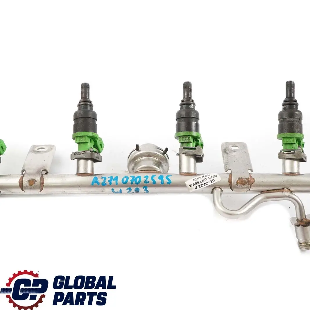 Mercedes-Benz Clase C E W203 W211 Kompressor M271 Gasolina Inyector Rail para con número de pieza A2710702595 Mercedes-Benz Clase C E W203 W211 Kompressor M271 Gasolina Inyector Rail - SKU A2710702595 - Número de pieza A2710702595