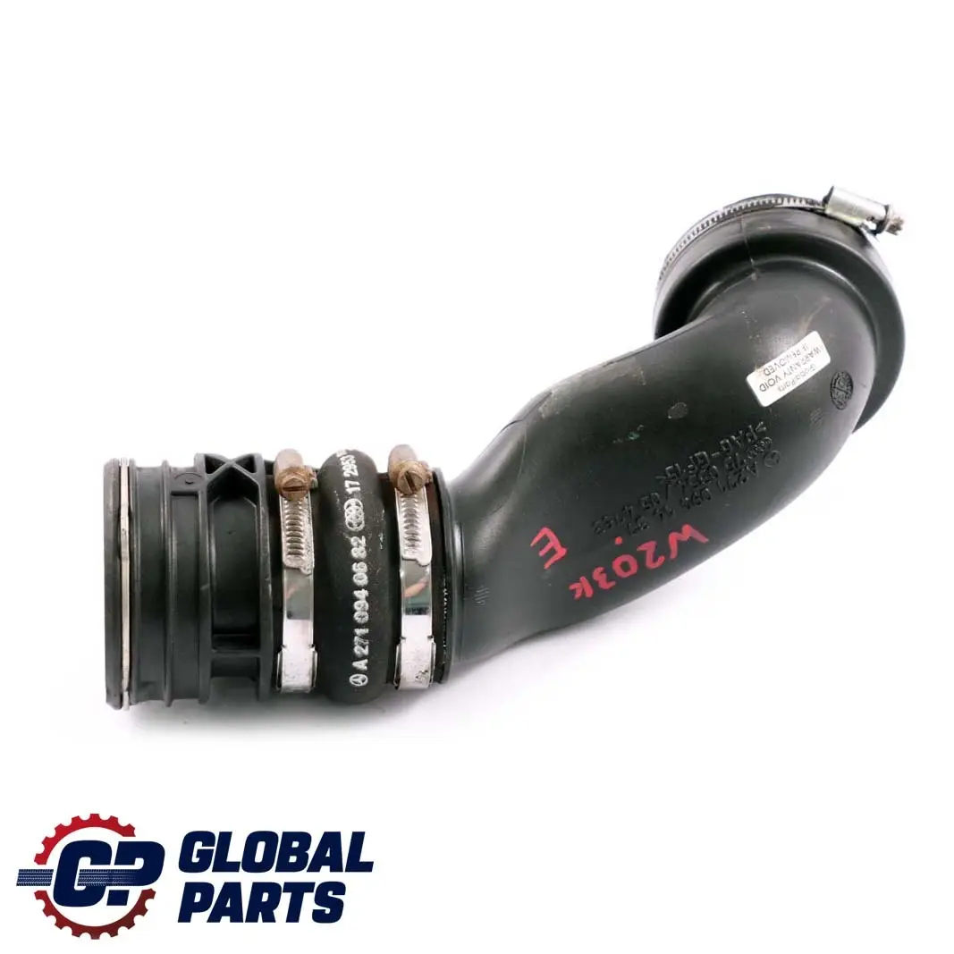 Mercedes-Benz W203 200 Kompressor M271 Air Charge Intercooler Hose to with Part number A2710940682 Mercedes-Benz W203 200 Kompressor M271 Air Charge Intercooler Hose - SKU A2710940682 - Part number A2710940682