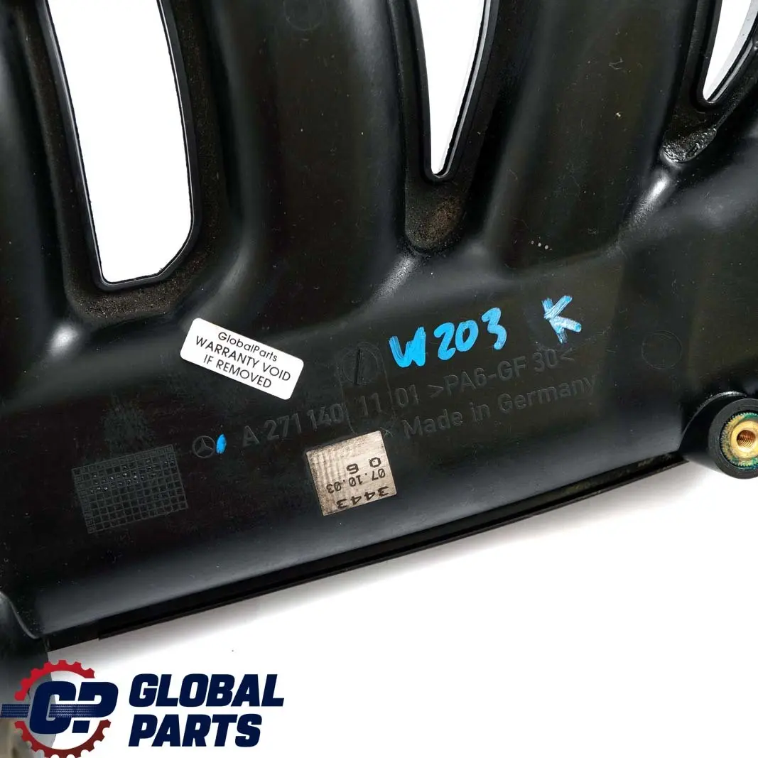 Mercedes-Benz Classe C W203 M271 Collettore di aspirazione benzina per con numero di parte A2711401101 Mercedes-Benz Classe C W203 M271 Collettore di aspirazione benzina - SKU A2711401101 - Numero di parte A2711401101