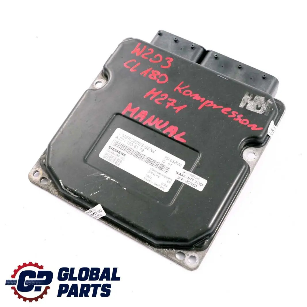 Mercedes-Benz W203 CL203 180 Kompressor Engine Control Unit Module to with Part number A2710107544 Mercedes-Benz W203 CL203 180 Kompressor Engine Control Unit Module - SKU A2711536179 - Part number A2710107544