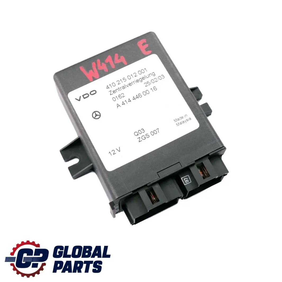 W414 Modulo Cierre Centralizado Unidad Control ECU para Mercedes Vaneo con número de pieza A4144460016 Mercedes Vaneo W414 Modulo Cierre Centralizado Unidad Control ECU - SKU A4144460016 - Número de pieza A4144460016