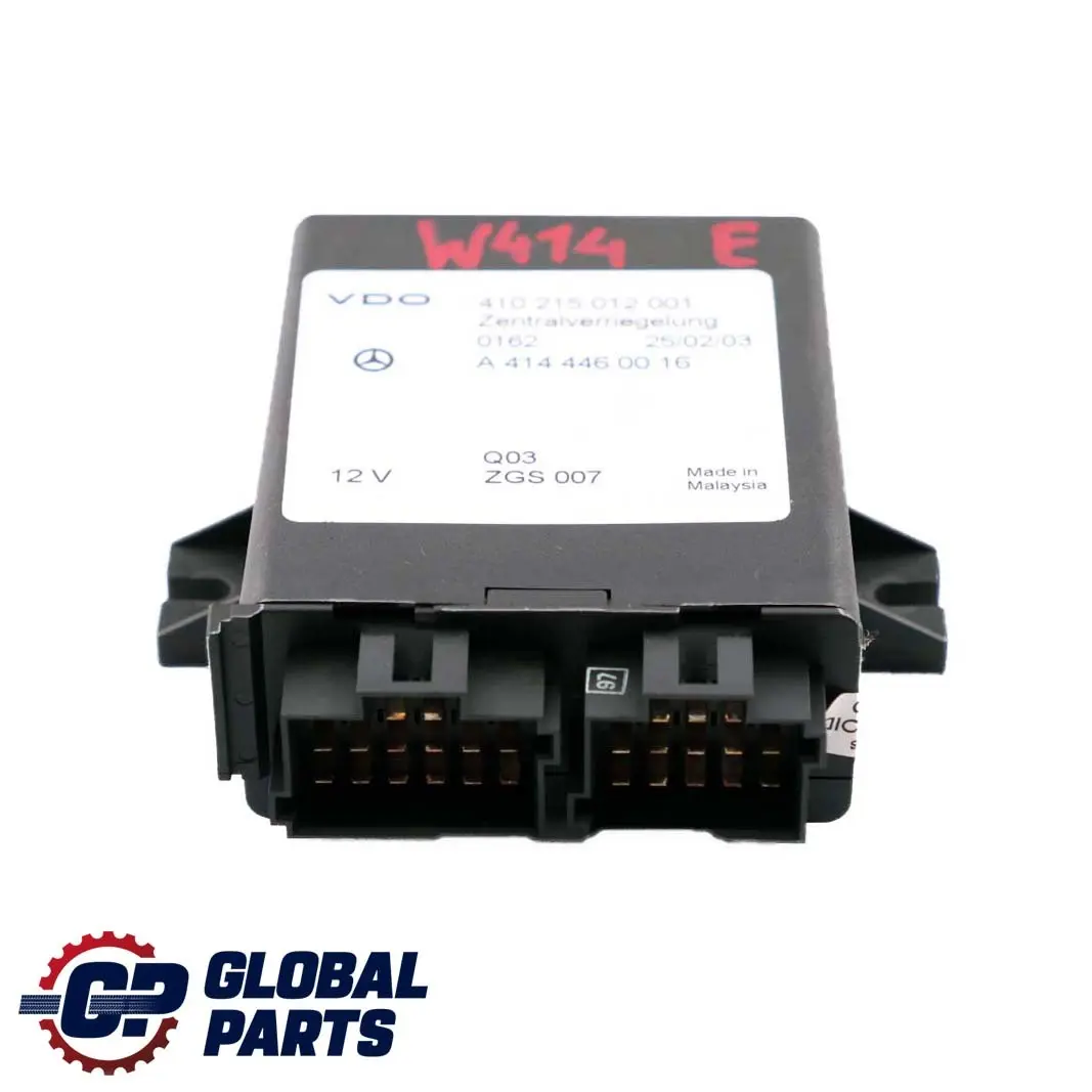 W414 Modulo Cierre Centralizado Unidad Control ECU para Mercedes Vaneo con número de pieza A4144460016 Mercedes Vaneo W414 Modulo Cierre Centralizado Unidad Control ECU - SKU A4144460016 - Número de pieza A4144460016