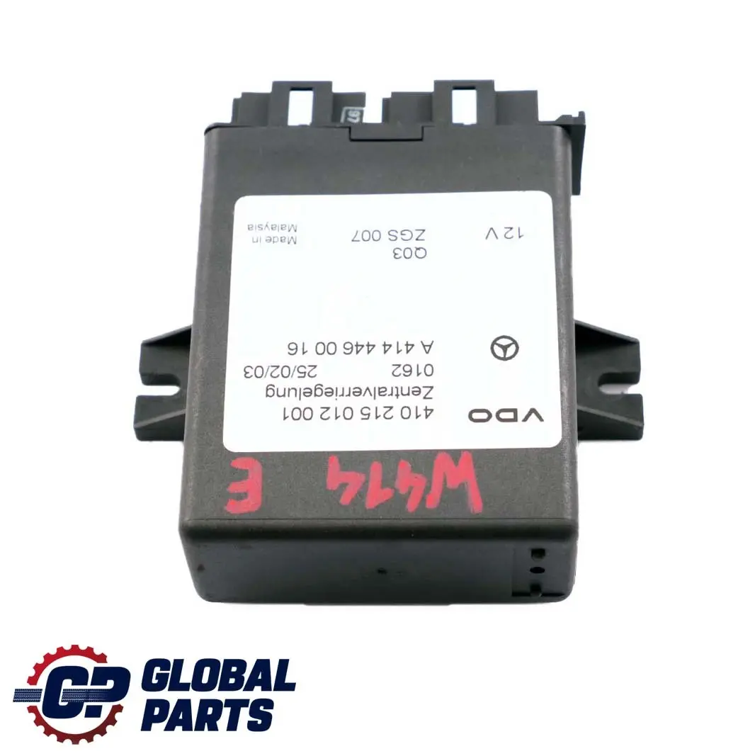 W414 Modulo Cierre Centralizado Unidad Control ECU para Mercedes Vaneo con número de pieza A4144460016 Mercedes Vaneo W414 Modulo Cierre Centralizado Unidad Control ECU - SKU A4144460016 - Número de pieza A4144460016