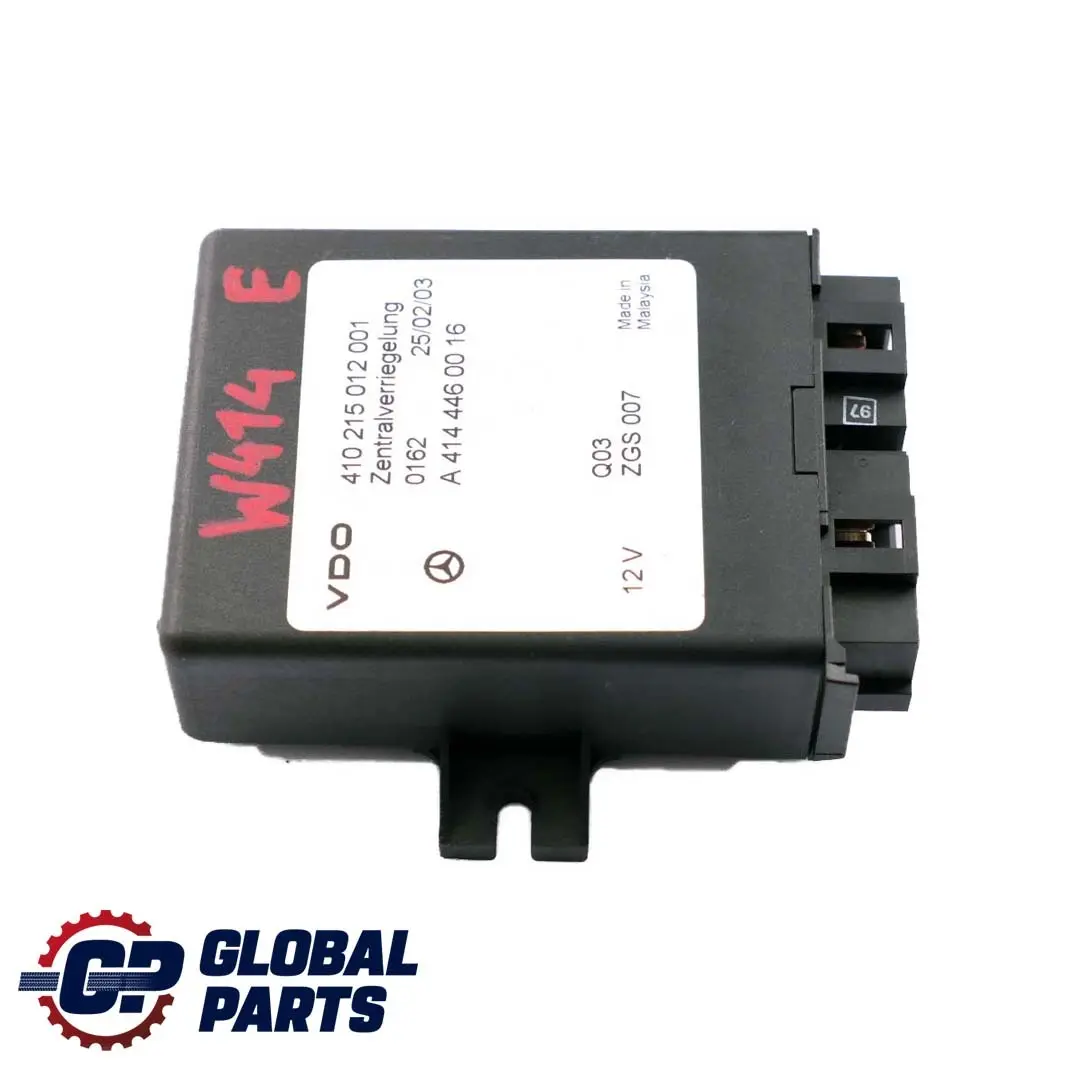 W414 Modulo Cierre Centralizado Unidad Control ECU para Mercedes Vaneo con número de pieza A4144460016 Mercedes Vaneo W414 Modulo Cierre Centralizado Unidad Control ECU - SKU A4144460016 - Número de pieza A4144460016