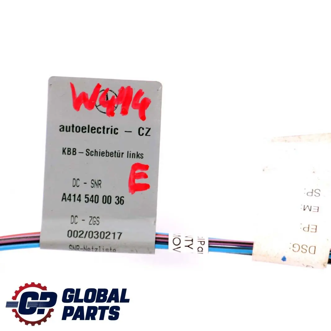 Mercedes-Benz Vaneo W414 Schiebetür Links Rechts Kabelbaum für mit Teilenummer A4145400036 Mercedes-Benz Vaneo W414 Schiebetür Links Rechts Kabelbaum - SKU A4145400036 - Teilenummer A4145400036