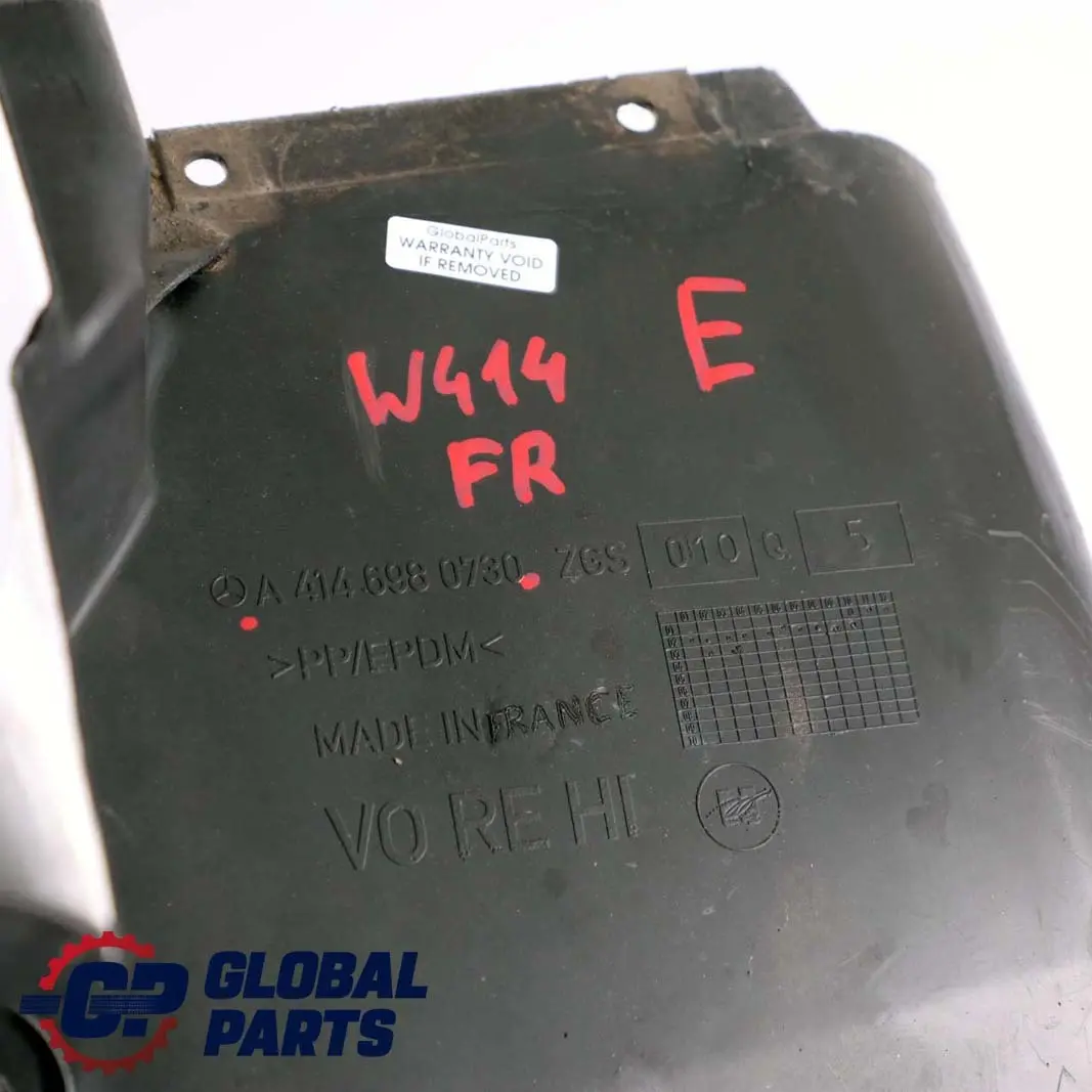 W414 Front Right O/S Wheel Arch Cover Rear Section to Mercedes Vaneo with Part number A4146980730 Mercedes Vaneo W414 Front Right O/S Wheel Arch Cover Rear Section - SKU A4146980730 - Part number A4146980730