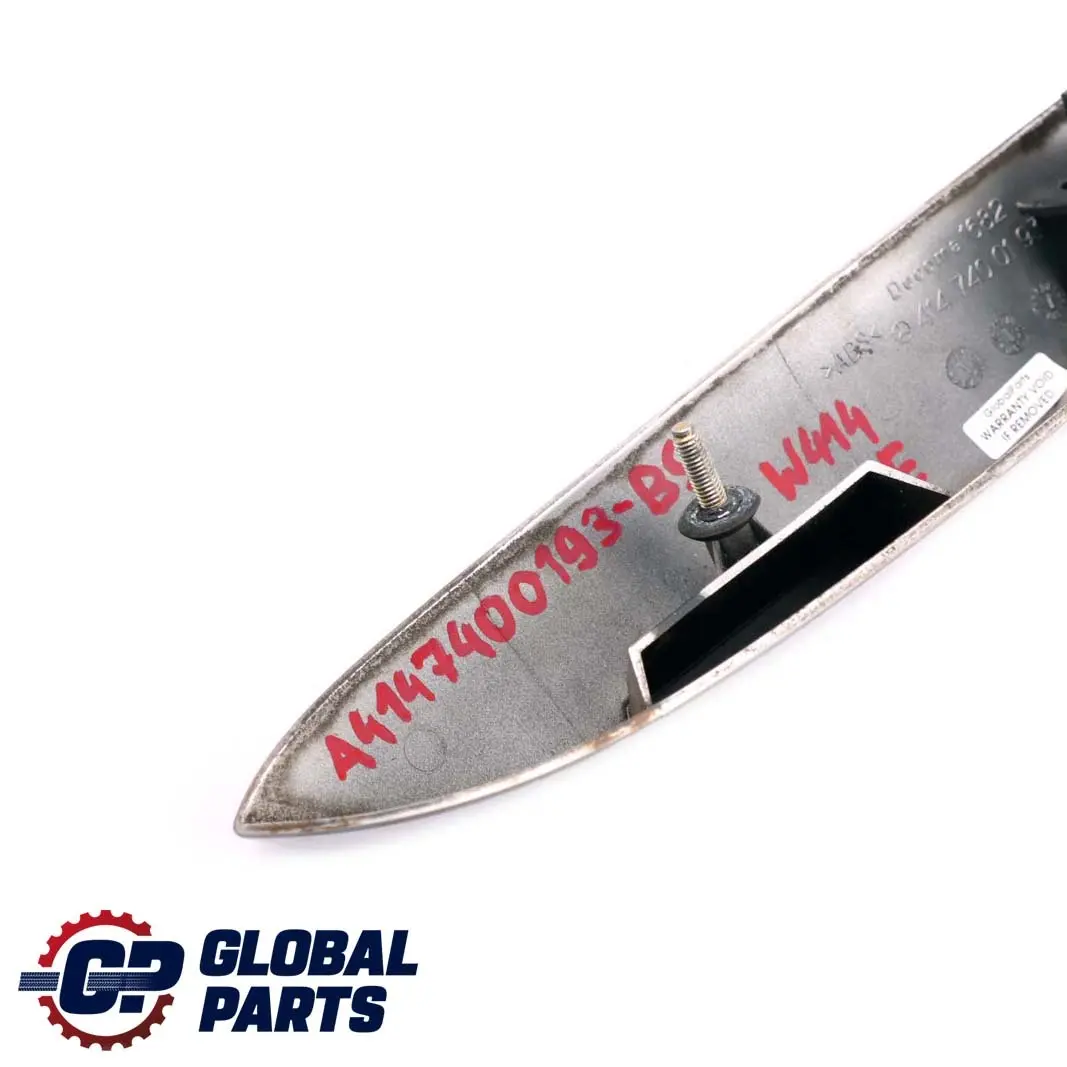 Mercedes-Benz Vaneo W414 Boot Tailgate Handle Strip Brilliant Silver - 744 to with Part number A4147400193 Mercedes-Benz Vaneo W414 Boot Tailgate Handle Strip Brilliant Silver - 744 - SKU A4147400193-BS - Part number A4147400193