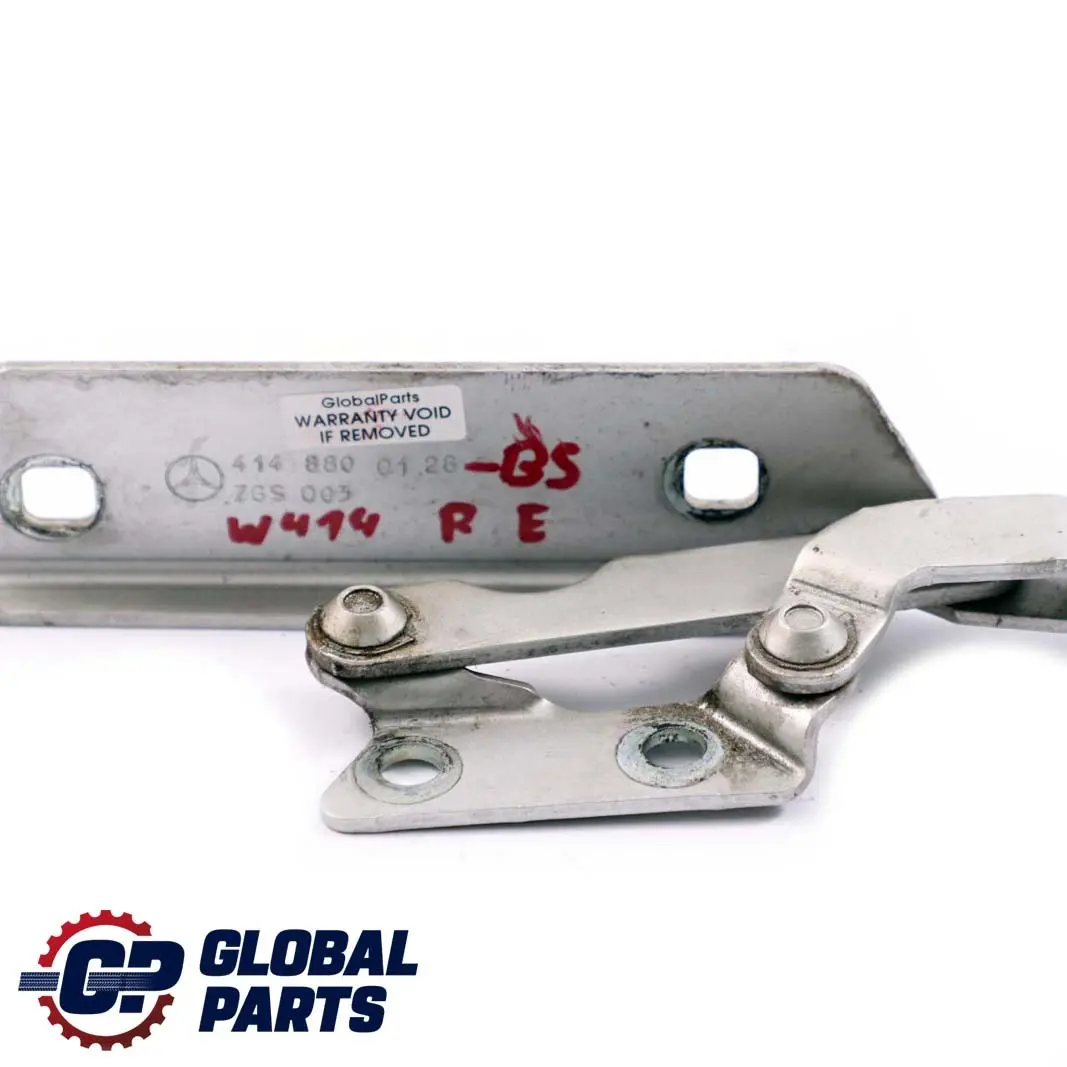 Mercedes-Benz W414 Capot Charniere Droite Argent Brillant 744 pour à propos du numéro de pièce A4148800128 Mercedes-Benz W414 Capot Charniere Droite Argent Brillant 744 - SKU A4148800128-BS - Numéro de pièce A4148800128